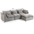 102.3" Width Cloud Couch Oversized Modular Sectional Sofa