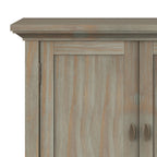 Handcrafted Low Storage Cabinet with Adjustable Shelves - Multiple Colors