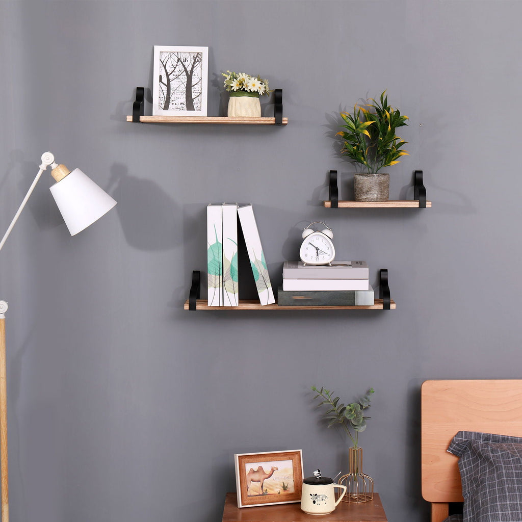 Floating Shelves, Long Wall Shelves (Set of 3)