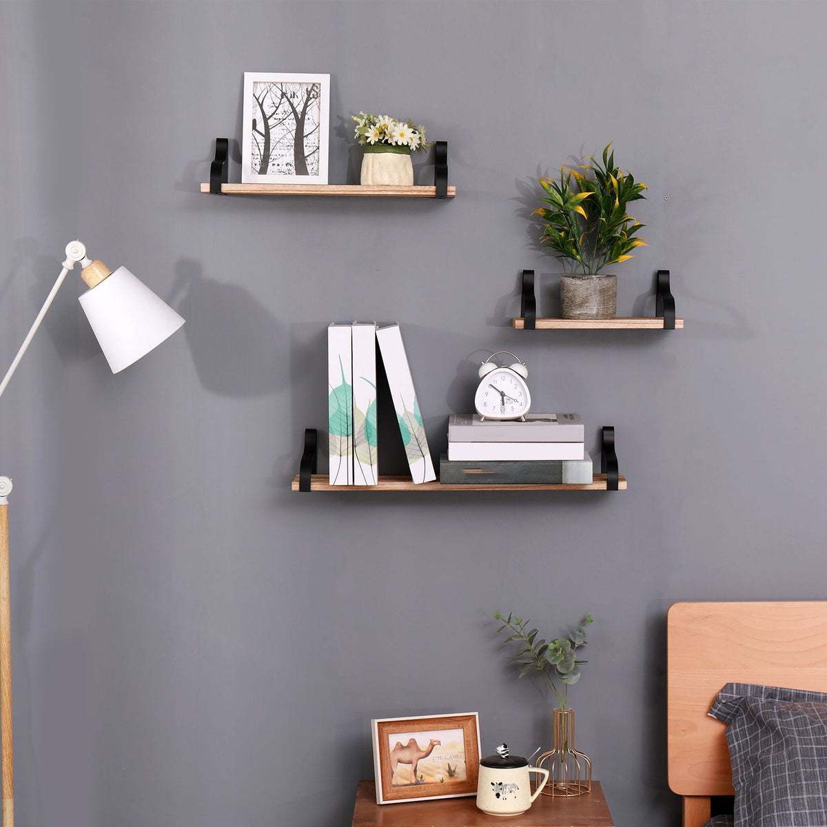Floating Shelves, Long Wall Shelves (Set of 3)