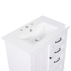 30" Bathroom Vanity with Sink and Soft-Close Drawers - White or Black