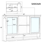 Double Sink Bathroom Vanity Set with Wall Mount Mirror Cabinet