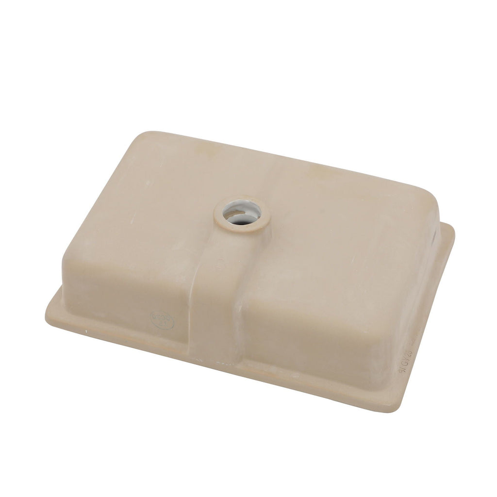 Modern Ceramic Rectangular Undermount Bathroom Sink with Overflow - White
