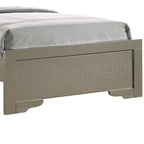 Lorana Twin Upholstered Bed with Tufted Headboard - Pearl Silver, Black, or Gray
