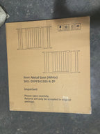 Adjustable 2 Pack Baby Gate with Double Safety Lock - White