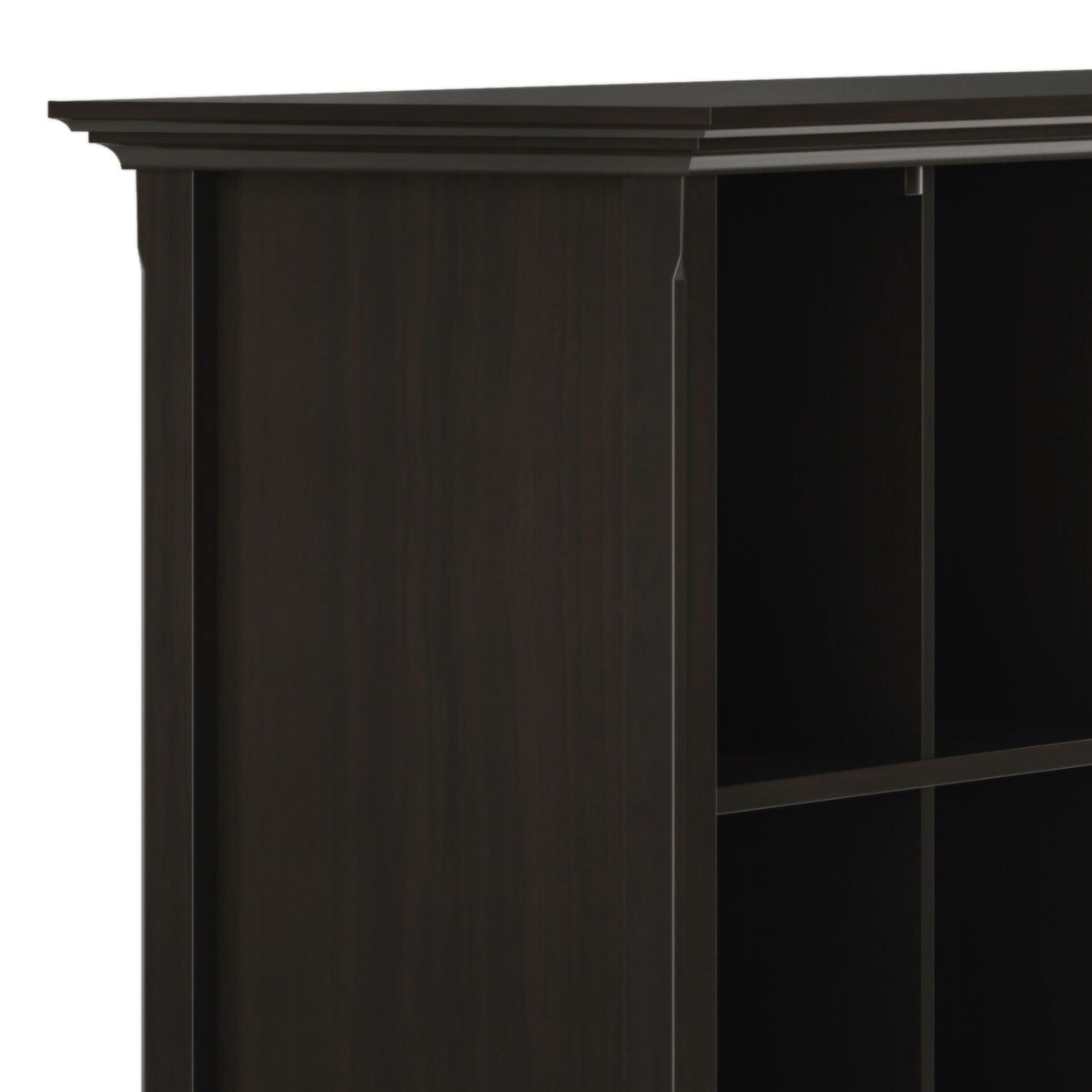 Amherst Cube Storage Bookcase with Large Cubbies - Dark Brown, Dark Gray, or White