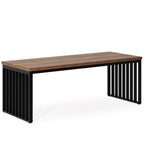 Double Computer Desk for 2 Person with Extra Long Workstation - Dark Gray or Light Brown