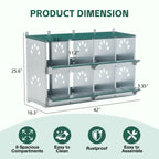 8 Compartment Chicken Nesting Boxes with Wall Mount - Green