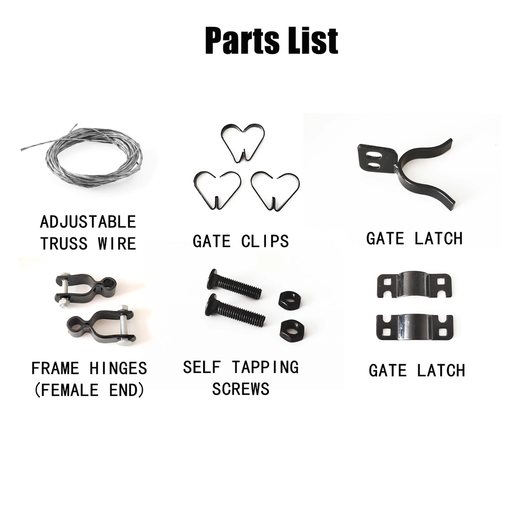 Adjustable Chain Link Walk Gate Kit with Heavy-Duty Construction - Silver