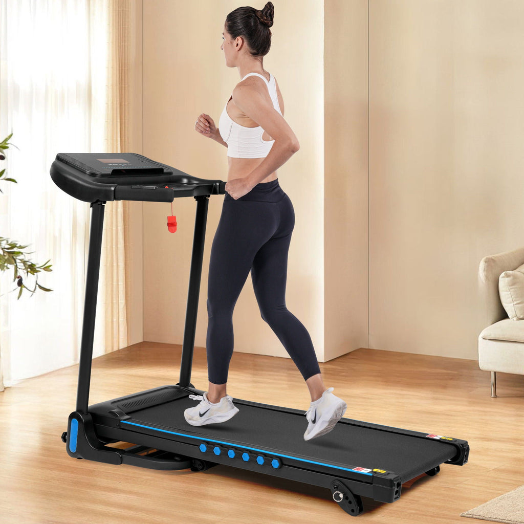 Incline Treadmill for Running & Walking with Hydraulic Folding - Black