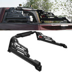 Adjustable Steel Truck Bed Roll Bar with Cargo Stability - Black