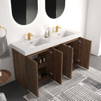 Walnut Brown GALAN 60F Winston Bathroom Vanity with Modern Functionality