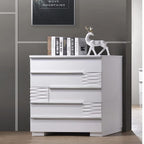 White 5 Drawer Chest with Smooth Gliding Drawers - Bedroom