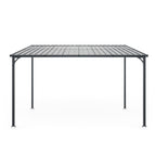 Galvanized Steel Lean-to Pergola with Wall Mount - 12' x 8'