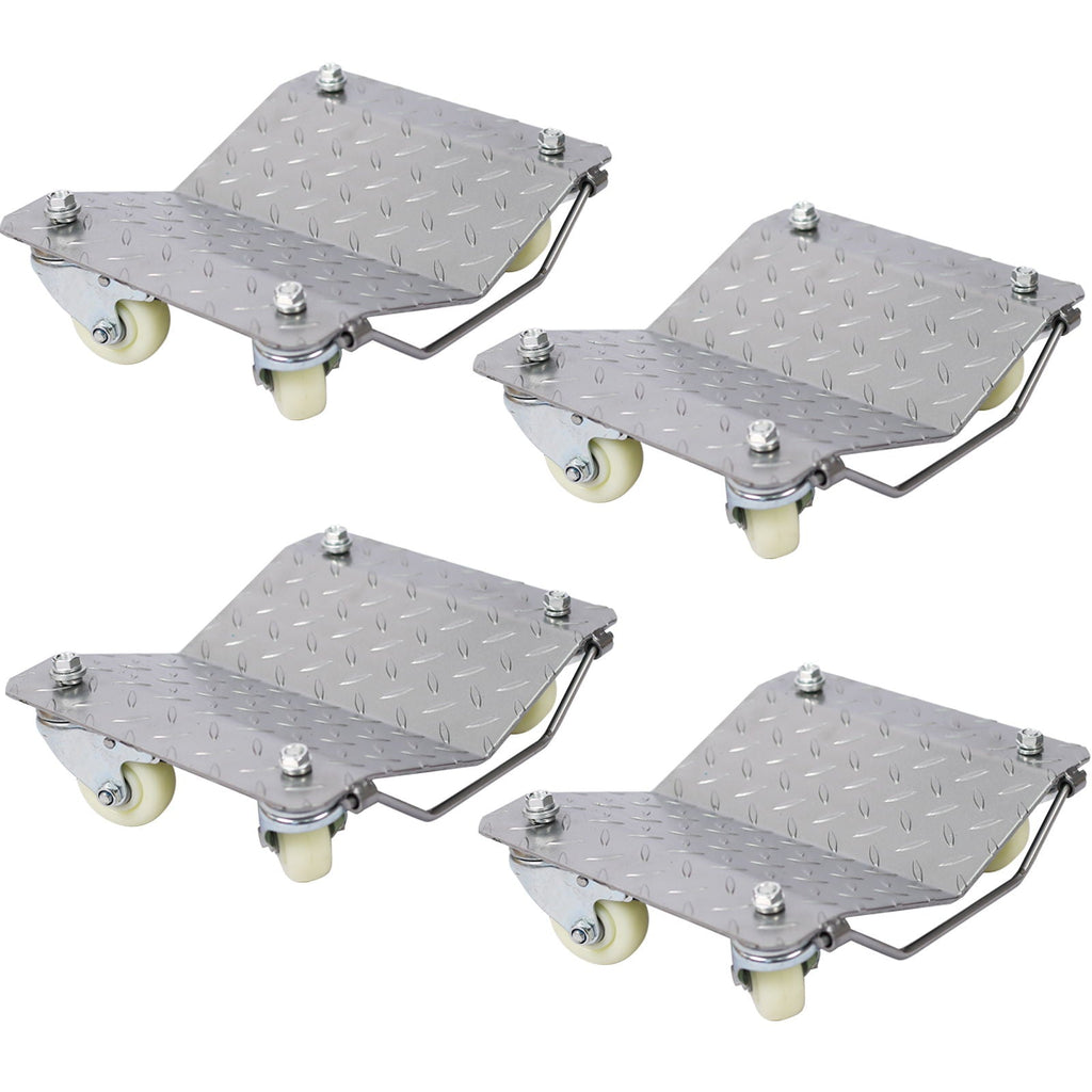 Heavy Duty Car Dolly Set with 6000Lbs Capacity - Gray
