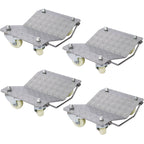 Heavy Duty Car Dolly Set with 6000Lbs Capacity - Gray