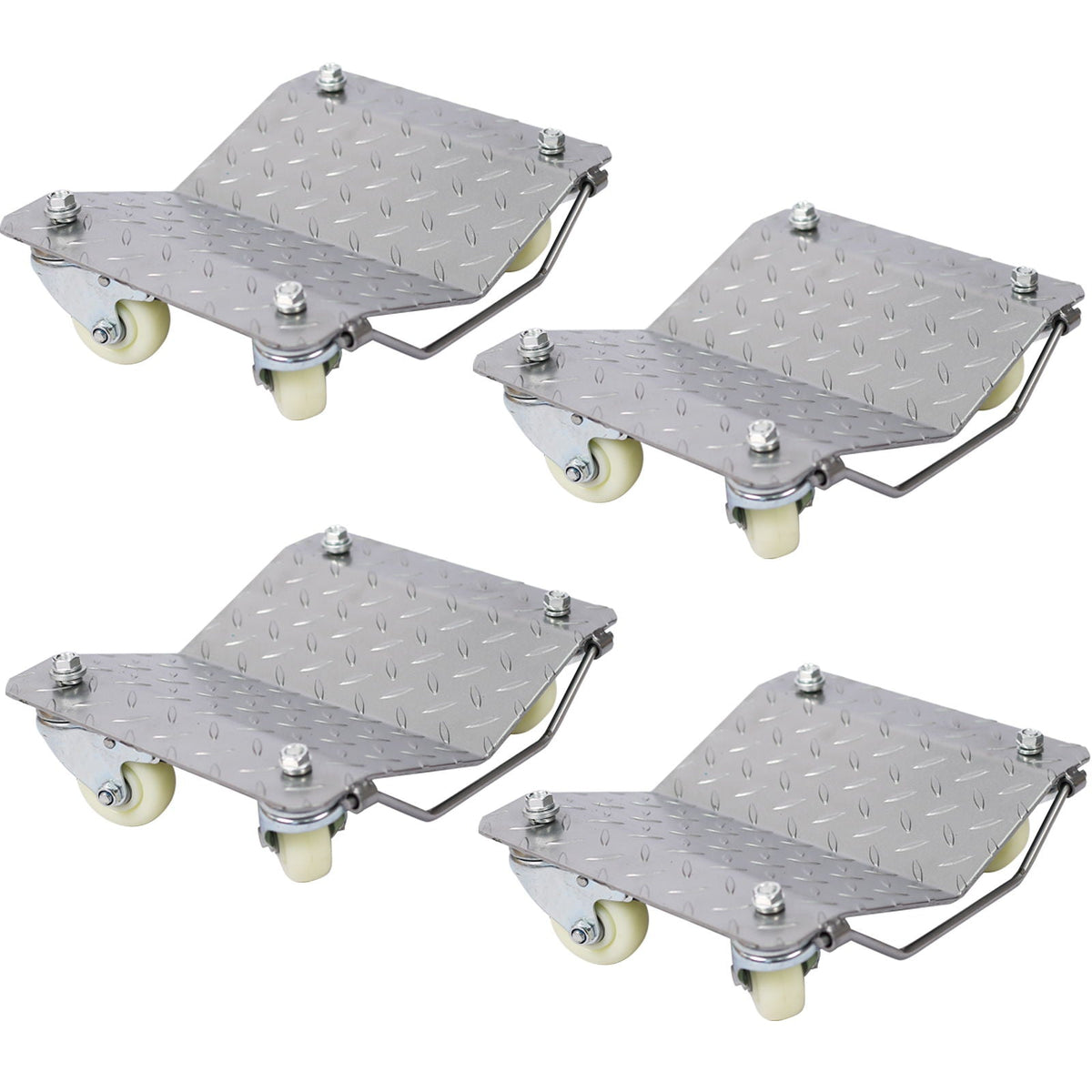 Heavy Duty Car Dolly Set with 6000Lbs Capacity - Gray