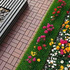 Plastic Interlocking Deck Tiles with Waterproof Drainage - Dark Gray or Brown