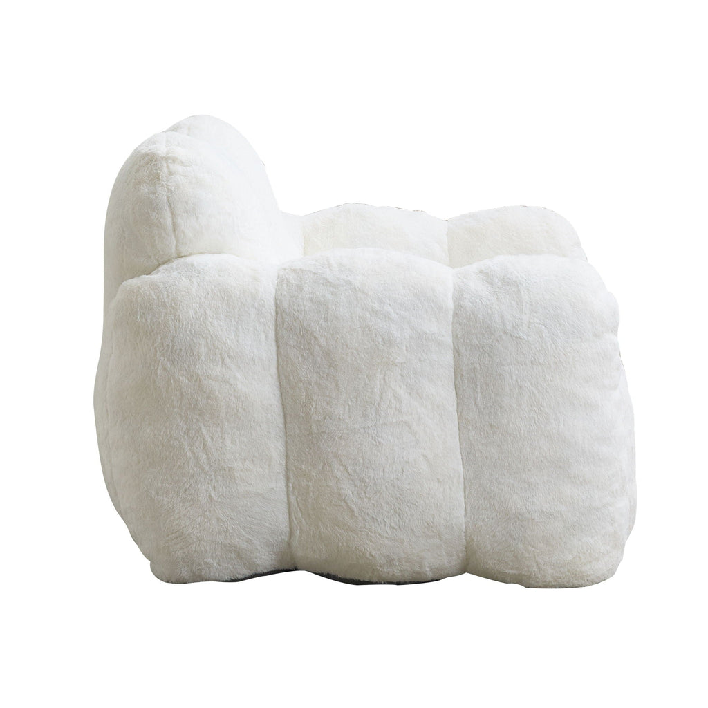 Lotus Style Compression Sofa Bean Bag with Ergonomic Design - White or Pink