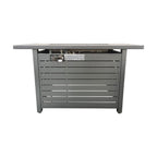 Outdoor Fire Pit Table With Lid and Fuel Versatility - Black or Dark Gray