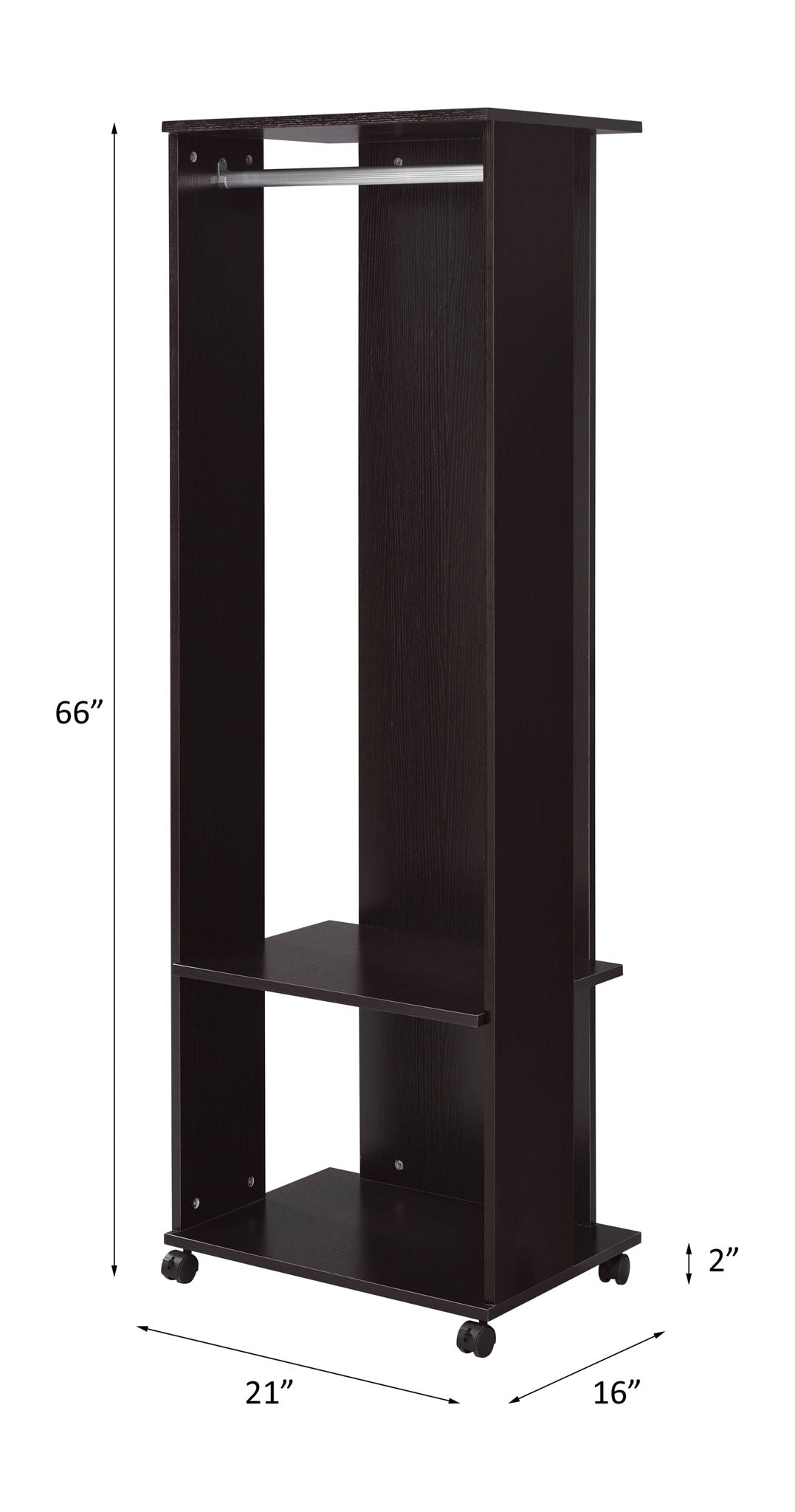 Kolen Hall Tree with Full-Length Mirror - Espresso