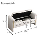 Modern Teddy Upholstered Bed End Bench with Storage - Multiple Colors