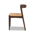 Capri Woven Seat Chair with Handwoven Seat - Brown