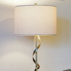 Nightstand Desk Lamp with Twisted Base - White