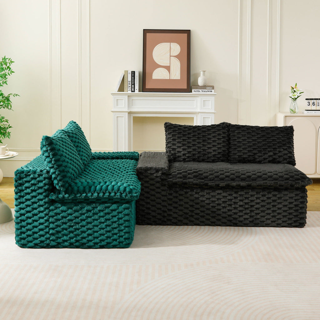 Multifunctional Stationary Sofa with Adjustable Layout - Choice of Color