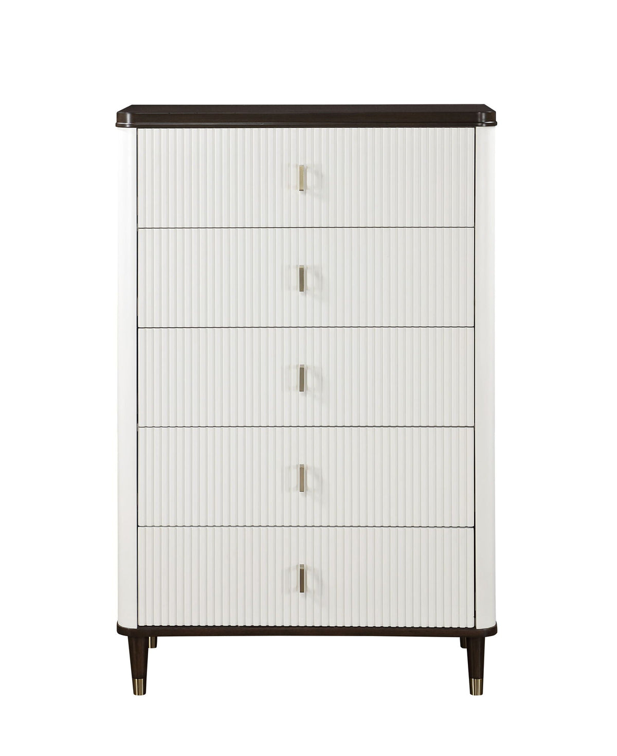 Carena Chest with Drawer Storage - White / Walnut