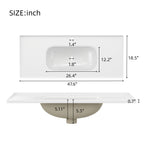 Navy Blue 48" Bathroom Vanity with Ceramic Sink - Navy Blue