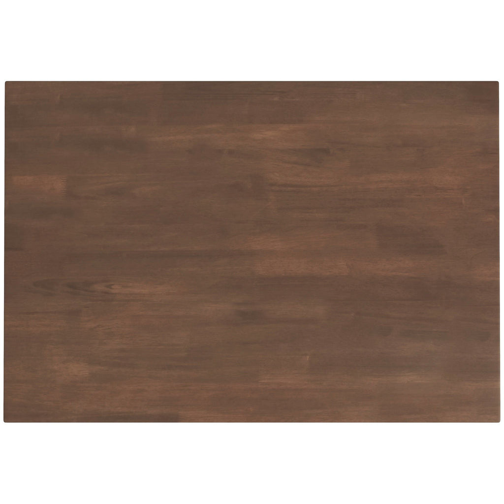 Rectangular Modern Dining Table with Solid Wood Construction – Dark Brown or White