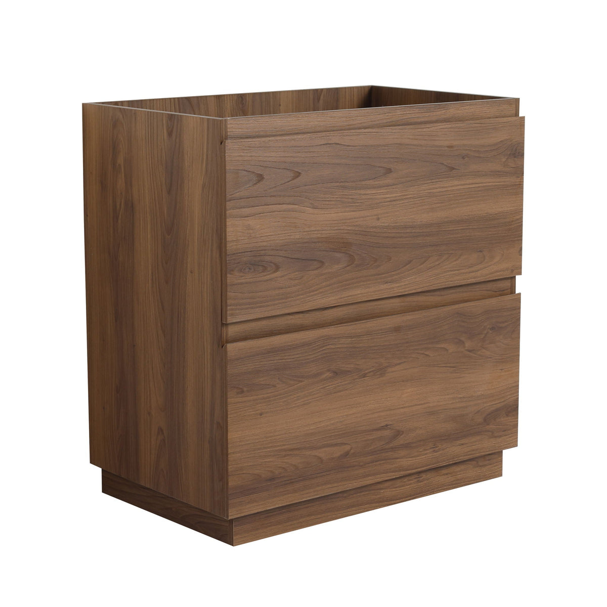 Modern Freestanding Bathroom Vanity Cabinet with Double Drawer - Light Brown or Dark Brown