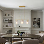 Adjustable Cylindrical Pendant Light with Frosted Glass Shade - Black or Gold