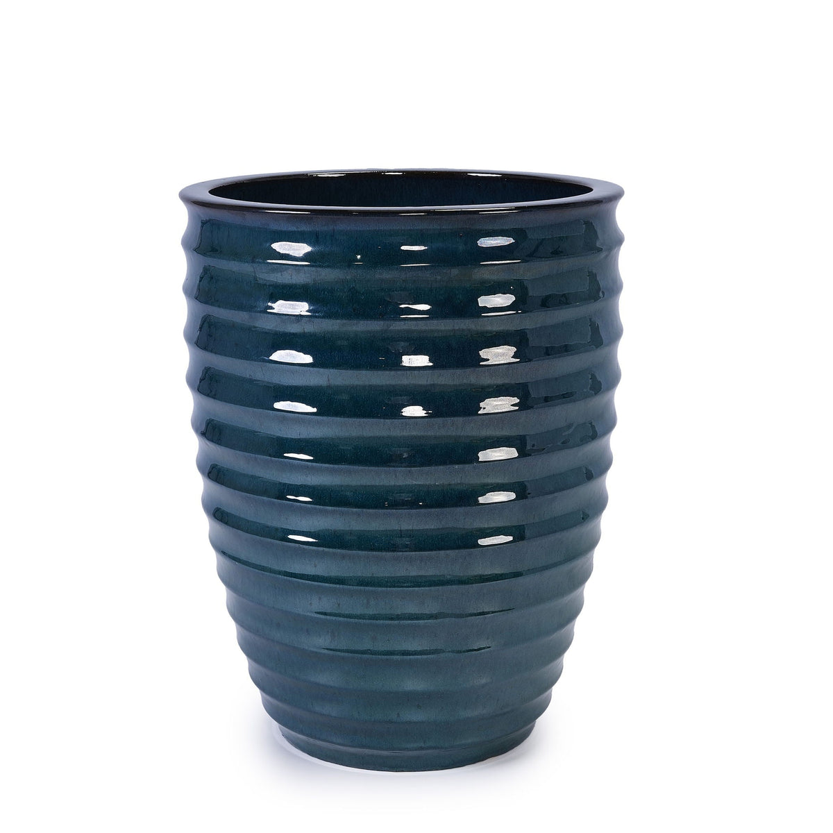 White Flowerpot Planter with Durable Construction - White