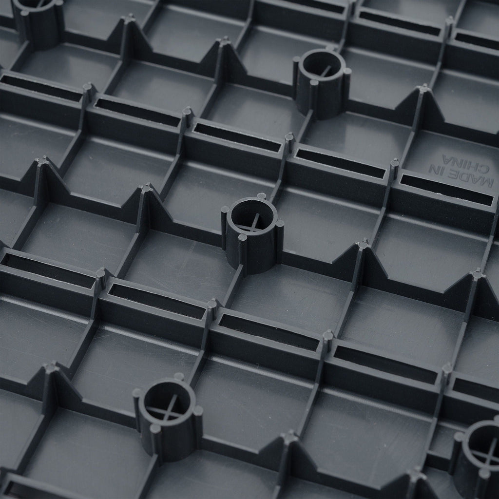 Durable Plastic Interlocking Deck Tiles with Waterproof Design - Dark Gray or Brown