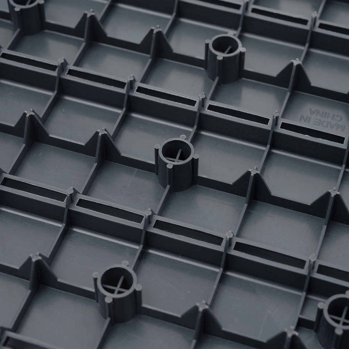 Durable Plastic Interlocking Deck Tiles with Waterproof Design - Dark Gray or Brown