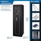 Biometric Keypad Riflesafe with Dual Access Security - Black