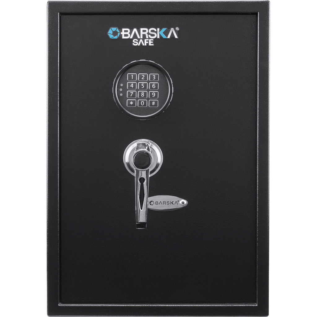 Large Digital Keypad Safe with Solid Steel Construction - Black