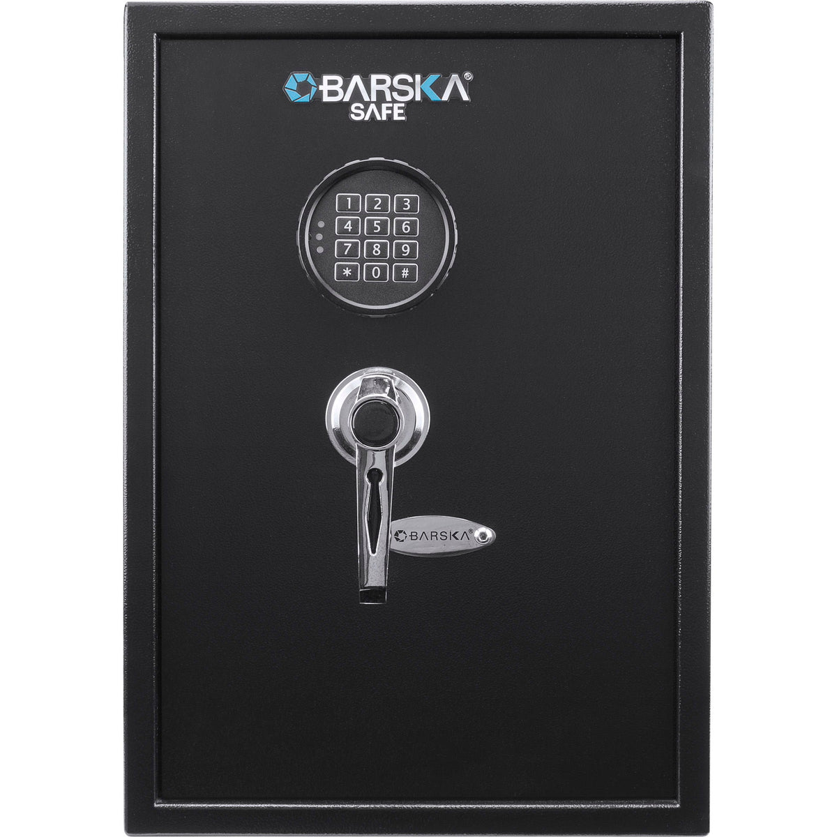 Large Digital Keypad Safe with Solid Steel Construction - Black