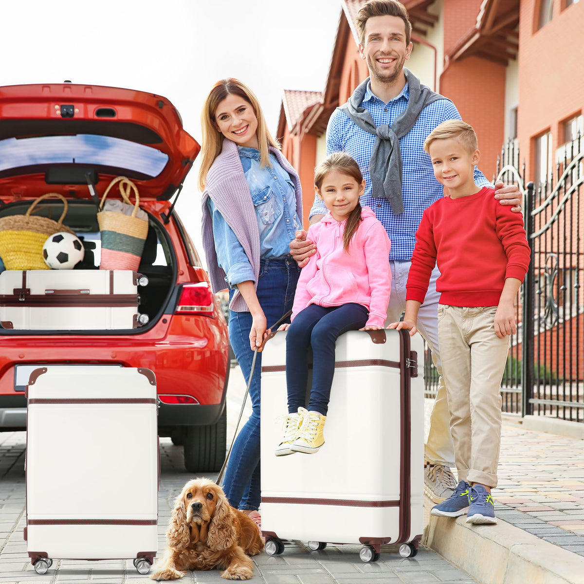 Hardshell Luggage Sets 4 Pieces with TSA Lock - Lightweight, Multiple Colors
