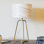 White Desk Lamp with Metal Base - Optima
