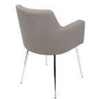 Contemporary Dining Chair Set of 2 with Padded Upholstery - Gray or Dark Gray