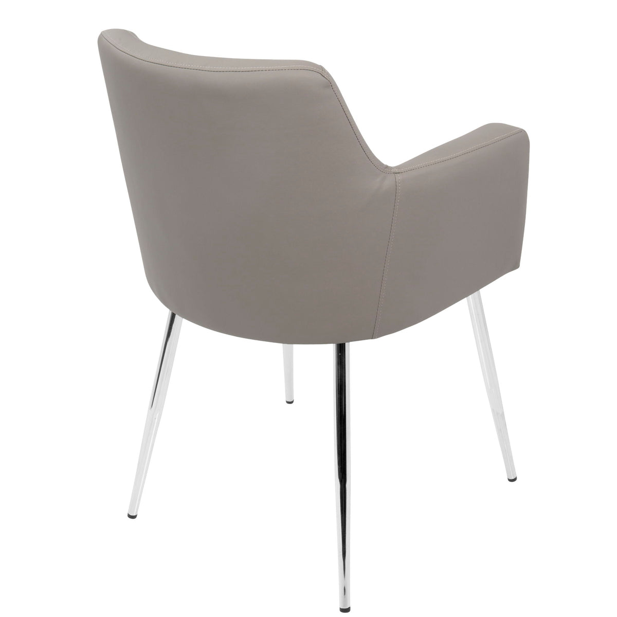 Contemporary Dining Chair Set of 2 with Padded Upholstery - Gray or Dark Gray