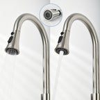 Classic High Arc Kitchen Faucet with Pull Down Sprayer - Brushed Nickel