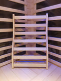 Hemlock Wide Flat Grid Sauna Room Backrest with Posture Support - Natural