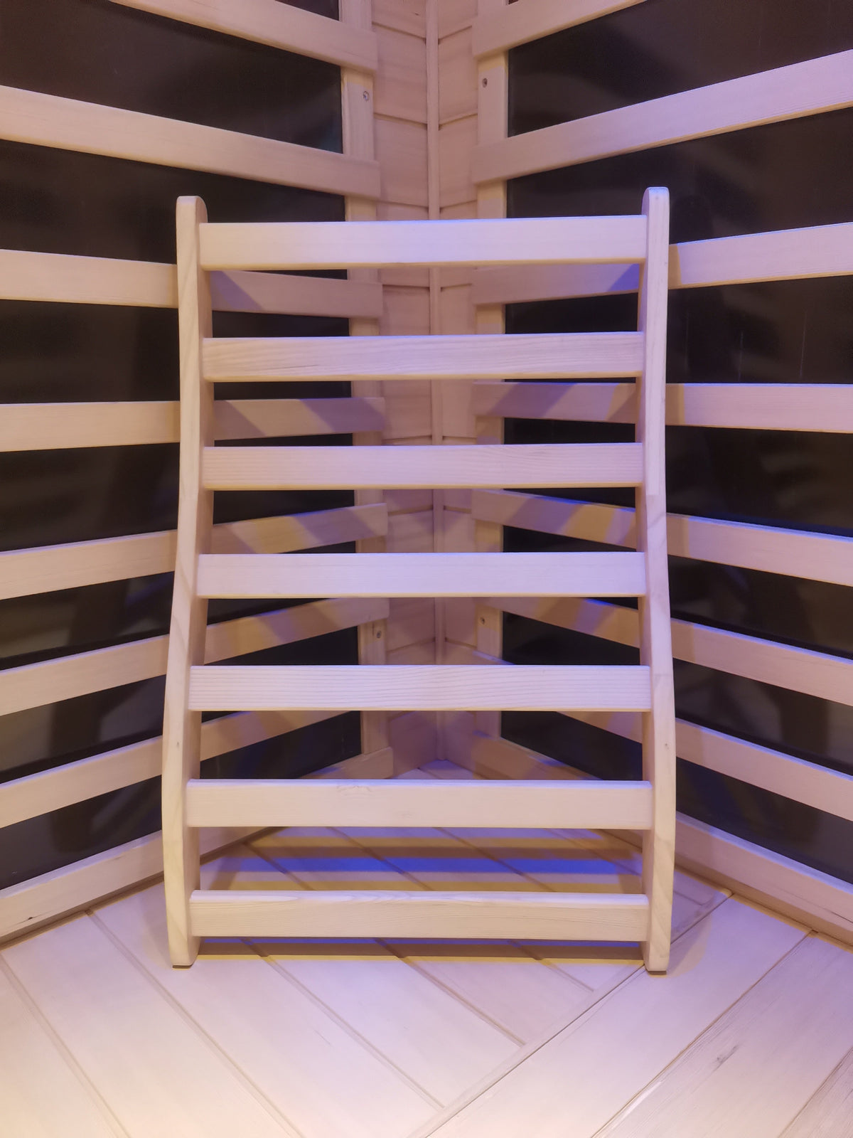 Hemlock Wide Flat Grid Sauna Room Backrest with Posture Support - Natural