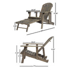 Malibu Adirondack Chair with Foldable Design - Acacia Wood