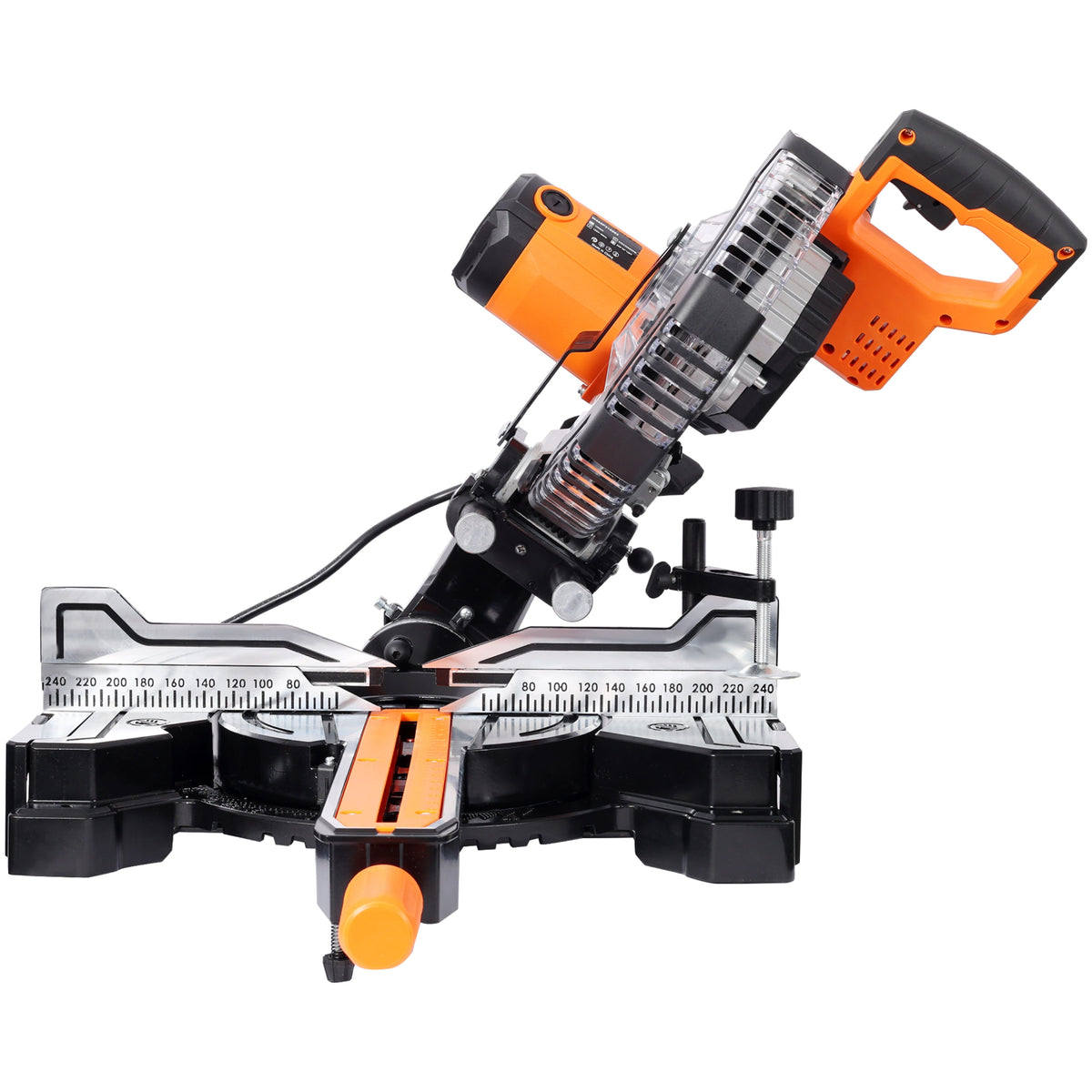 10 Inch Dual Bevel Sliding Miter Saw with LED and 2-Speed Motor - Steel