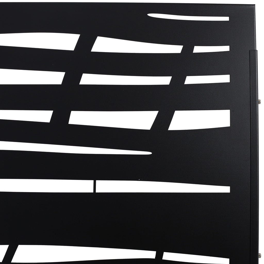 Metal Privacy Screen Room Divider with Durable Construction - Black, White, Dark Brown